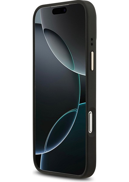 iPhone 17 Pro Max Uyumlu Kılıf Guess Lisanslı M-Safeli Sıcak Baskılı Yazı Logolu Pu Deri Peony Siyah indirimleri