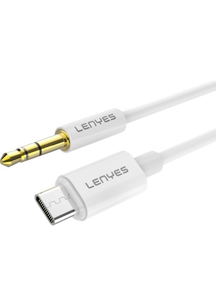 AX102 Type-C To 3.5mm Aux Audio Kablo 1m Beyaz