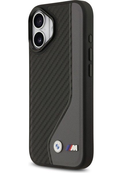 iPhone 17 Uyumlu Kılıf Bmw Lisanslı M-Safeli Metal Bmw ve M Logolu Pu Karbon Tasarım Kapak Siyah fiyatları