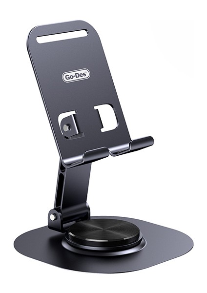 Go Des GD-HD373 Ayarlanabilir Katlanabilir 360 Derece Dönebilen Telefon ve Tablet Standı Siyah