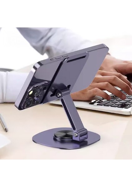 Go Des GD-HD373 Ayarlanabilir Katlanabilir 360 Derece Dönebilen Telefon ve Tablet Standı Siyah