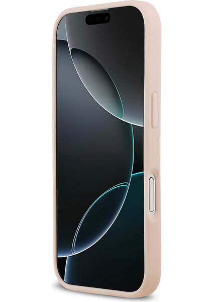 iPhone 17 Uyumlu Kılıf Guess Lisanslı M-Safeli Taneli Çiçek Tasarımlı Metal Yazı Logolu Kapak Pembe indirimleri