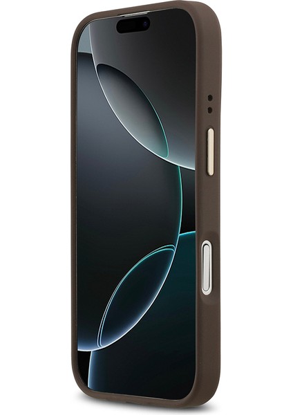 iPhone 17 Uyumlu Kılıf Guess Lisanslı M-Safeli Sıcak Baskılı Yazı Logolu Pu Deri Peony Kahverengi indirimleri