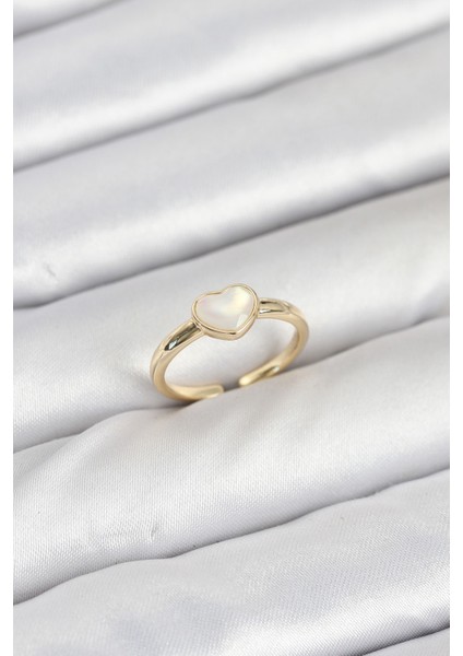 Pirinç Gold Renk Kalpli Kadın Yüzük