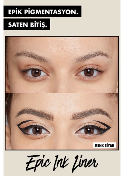 Nyx Pmu Epic Ink Liner & Maybelline Super Lock Kaş Sabitleyici Maskara Seti modelleri