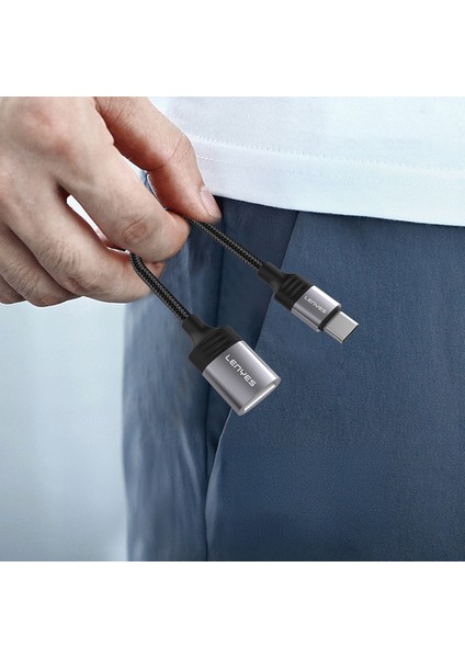 AX122 USB To Type-C Dönüştürücü Otg Kablo Siyah indirimleri