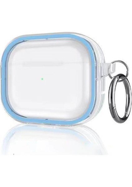 Ds-Derin Movenchy Airpods Pro 2 (2.nesil) Shiny Şeffaf Kılıf - Sierra Blue