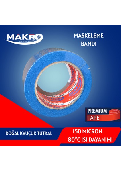 48MM x 30MT Mavi Maskeleme Bandı