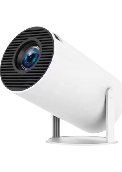 HY300 720P Android Wireless Bluetooth Destekli 180 Derece Dönebilen Projeksiyon Cihazı Beyaz