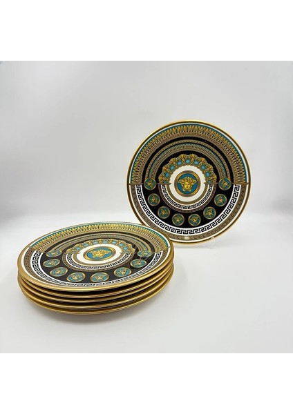 Karışık Desenli 6'lı Pasta Tabağı