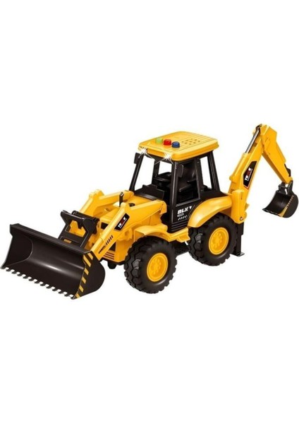 Sürtmeli Sesli ve Işıklı Buldozer Kepçe Oyuncak Iş Makinesi