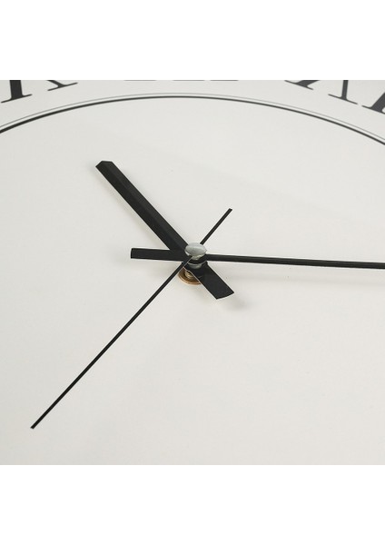 Dekoratif 55CM Siyah Metal Kasa Duvar Saati –cam Ön Yüzey, Roma Rakamlı,sessiz Mekanizma-Piano Siyah fırsatları