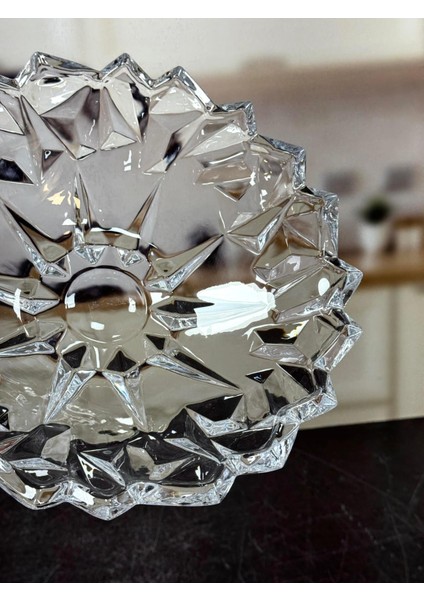 Cam Geniş Model Dekoratif Cam Kase Şeffaf Renk 32 Cm fiyatları