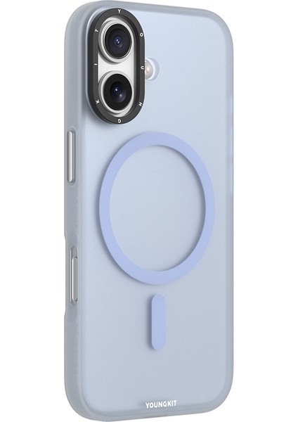 iPhone 17 Uyumlu Kılıf M-Safe Şarj Özellikli Youngkit Hidden Sand Serisi Kapak Mavi fiyatları