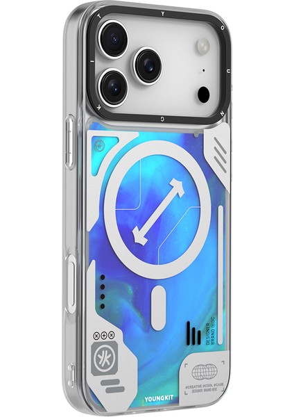 iPhone 17 Pro Max Uyumlu Kılıf M-Safeli Parlak Kumlu Sıvılı Galaxy Fantasy Serisi Kapak Mavi fiyatları