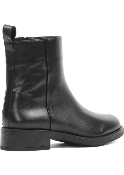 Kadın Siyah Fermuarlı Deri Bot modelleri