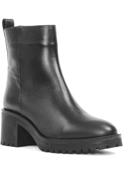 Kadın Siyah Fermuarlı Deri Bot modelleri