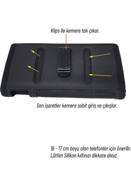 Redmi Note 11 Pro - Note 11T Pro+ Kemer Kılıf Kemere Takılan Telefon Kılıfı 17 x 8.5 cm modelleri