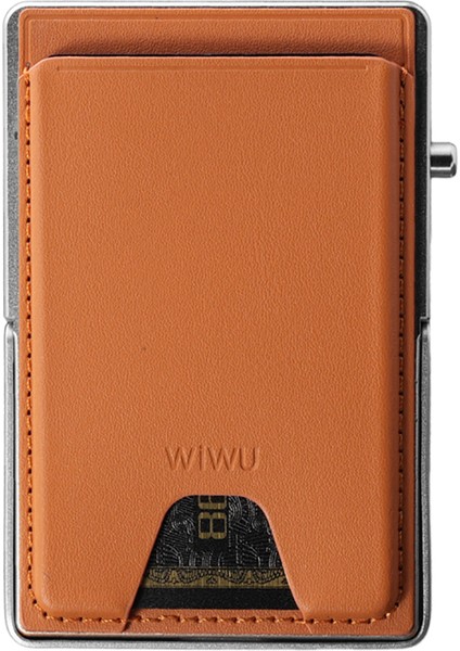 MW-006 Tasarımlı 6 Hazneli Pu Magnetik Standlı Kartlık Kahverengi