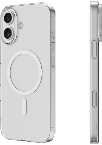 iPhone 16 Uyumlu Kılıf M-Safe Şarj Özellikli Youngkit High Definition Serisi Kapak Şeffaf fiyatları