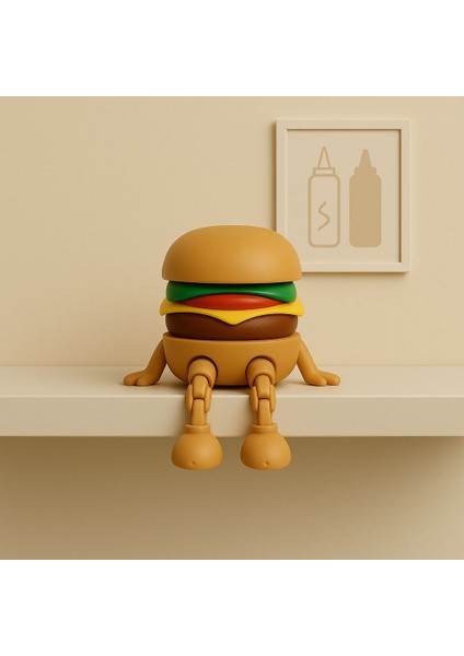 - Sevimli Fast Food Köşesi 3’lü Biblo Seti - Hamburger - Patates Kızartması - Peynir - Dekoratif Obje fiyatları
