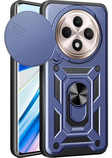 Bfs Xiaomi Redmi 14C Kılıf Pars Lens Yüzüklü Silikon - Lacivert