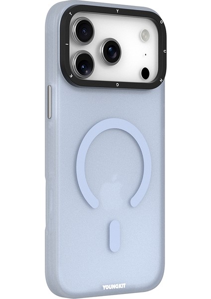 iPhone 17 Pro Max Uyumlu Kılıf M-Safe Şarj Özellikli Youngkit Hidden Sand Serisi Kapak Mavi fiyatları