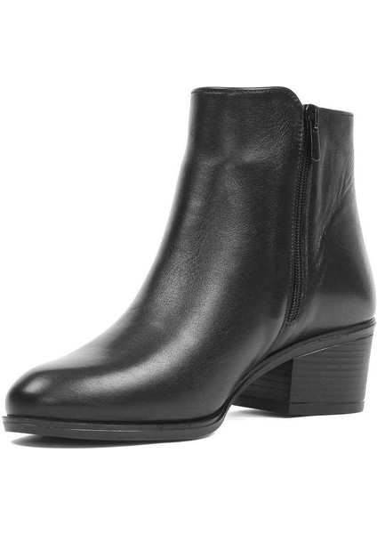 Kadın Siyah Fermuarlı Deri Bot modelleri
