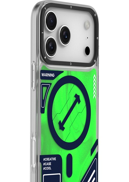 iPhone 17 Pro Max Uyumlu Kılıf M-Safeli Parlak Kumlu Sıvılı Galaxy Fantasy Serisi Kapak Yeşil fırsatları