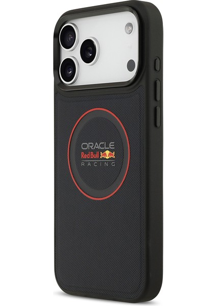 iPhone 17 Pro Max Kılıf Redbull Lisanslı M-Safeli Kırmızı Halka ve Logo Kabartma Pu Deri Kapak Siyah fiyatları