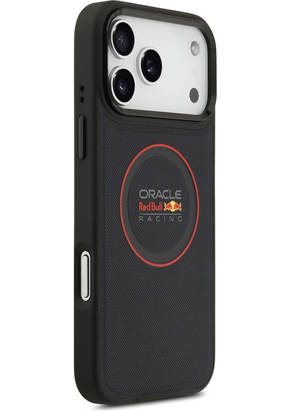 iPhone 17 Pro Max Kılıf Redbull Lisanslı M-Safeli Kırmızı Halka ve Logo Kabartma Pu Deri Kapak Siyah fırsatları