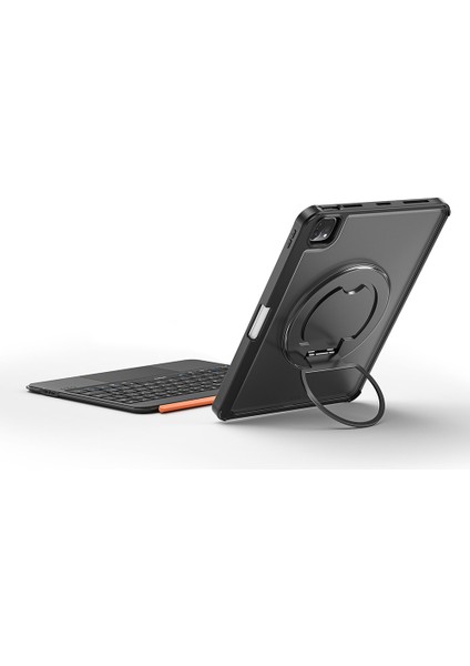 iPad Air 13 2025 M3 Wiwu MK-007 Combo Pro Kalem Bölmeli Klavyeli Standlı Kılıf Siyah