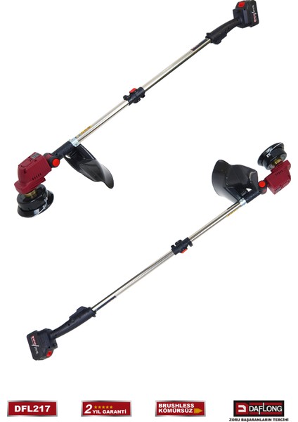 Professionel Kömürsüz Şarjlı Canavar Başlıklı Çim Biçme Makinası DFL-217 fırsatları