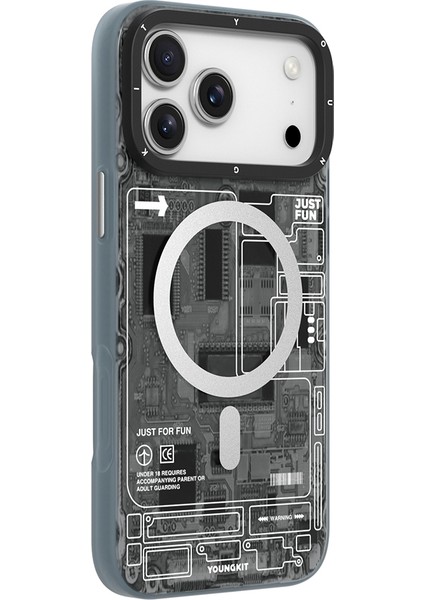 iPhone 17 Pro Max Uyumlu Kılıf M-Safeli Kamera Denetim Butonlu Youngkit Technology Seri Kapak Siyah fiyatları