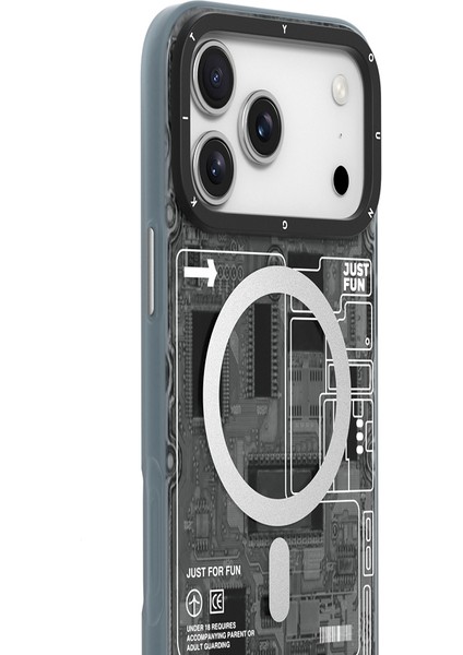 iPhone 17 Pro Max Uyumlu Kılıf M-Safeli Kamera Denetim Butonlu Youngkit Technology Seri Kapak Siyah modelleri