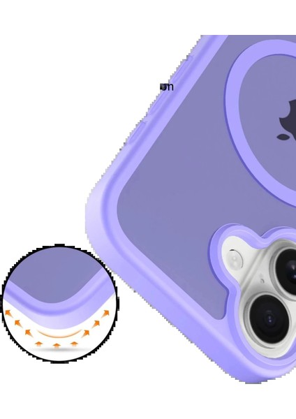 Bfs Apple iPhone 17 Jota Magsafe Kapak - Lila modelleri