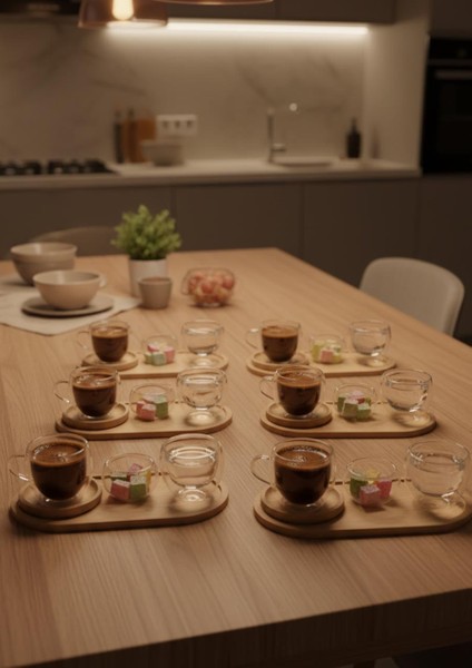 Cam Türk Kahvesi Fincan Seti - 6 Kişilik Kahve Fincan Takımı, 30 Parça, 70ML fiyatları