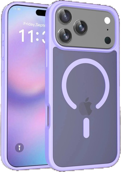 Bfs Apple iPhone 17 Pro Max Jota Magsafe Kapak - Lila