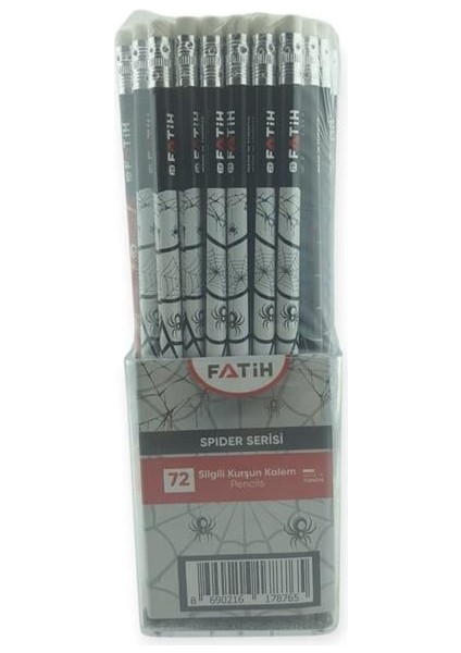 Fatih Kurşun Kalem Spider Silgili - 72'li Paket