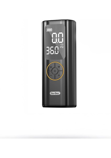 Go Des GD-B638 LED Işıklı Araç Hava Kompresörü ve Powerbank Özellikli 12V Siyah