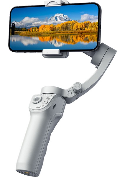WI-SE017 3-Axis Yapay Zeka Destekli Çok Fonksiyonlu El Tipi Gimbal Stabilizatör Beyaz