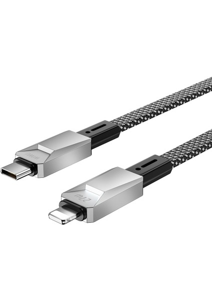 WI-C077 Cyberlink Serisi Type-C To Lightning Hızlı Şarj Özellikli Şarj Kablosu 27W 1m Gümüş