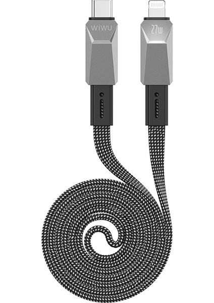 WI-C077 Cyberlink Serisi Type-C To Lightning Hızlı Şarj Özellikli Şarj Kablosu 27W 1m Gümüş fiyatları