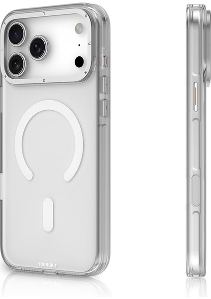 iPhone 17 Pro Max Uyumlu Kılıf M-Safe Özellikli Şeffaf Youngkit Crystal Shield Serisi Kapak Şeffaf fiyatları