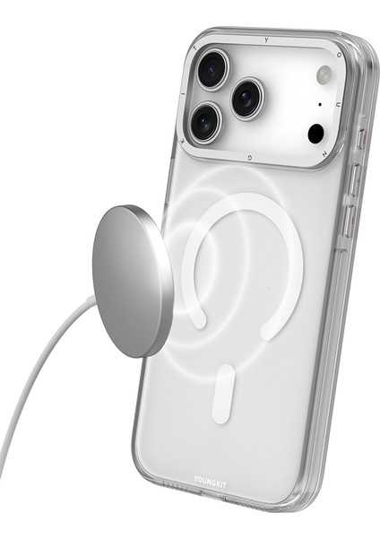 iPhone 17 Pro Max Uyumlu Kılıf M-Safe Özellikli Şeffaf Youngkit Crystal Shield Serisi Kapak Şeffaf indirimleri