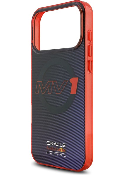 iPhone 17 Pro Max Kılıf Redbull Lisanslı M-Safeli Çift Katmanlı Çizgi Desen Sert Pc Mv Kapak Laciver