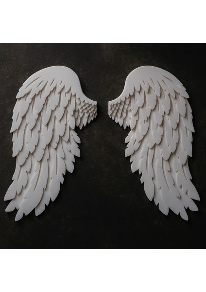Dekoratif Melek Kanatları – Duvar Süsü Obje | Modern Aksesuar Çift Taraflı Bantlı Set (2 Adet) fiyatları