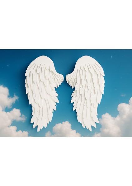 Dekoratif Melek Kanatları – Duvar Süsü Obje | Modern Aksesuar Çift Taraflı Bantlı Set (2 Adet) modelleri