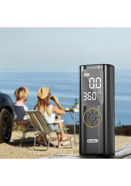 Go Des GD-B638 LED Işıklı Araç Hava Kompresörü ve Powerbank Özellikli 12V Siyah fiyatları
