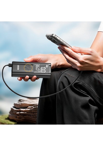 Go Des GD-B638 LED Işıklı Araç Hava Kompresörü ve Powerbank Özellikli 12V Siyah fırsatları